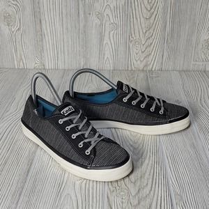 Keds Center II Sneakers, Grey/Black Striped, Women's 7.5